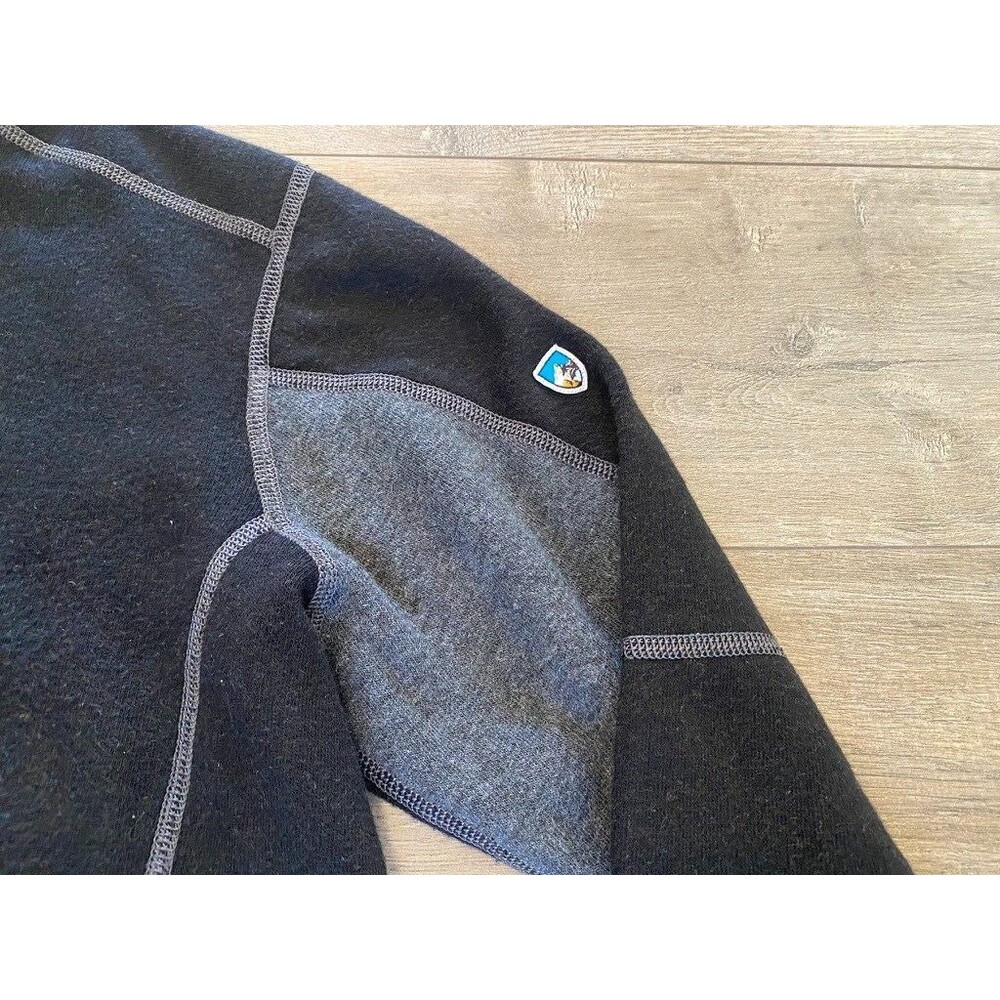 Kuhl Revel Fleece 1/4 Zip Pullover Sweater Men's Size Small Dark Brown Jacket - Picture 3 of 10